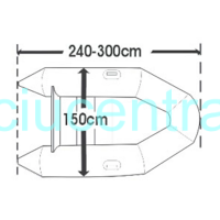 Valties tentas, ilgis 240 - 300 cm, plotis 150 cm